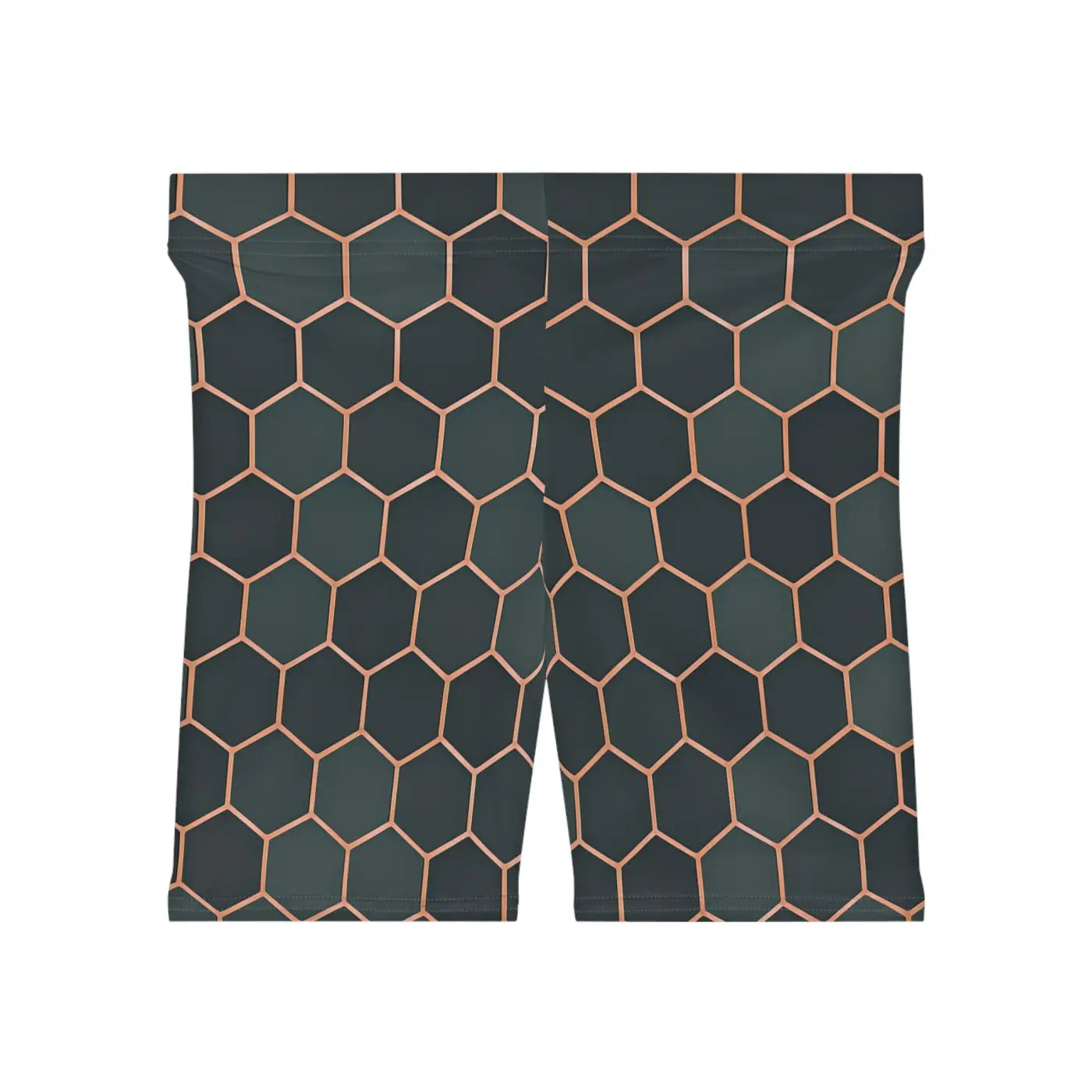 Premium Womens Biker Shorts - Hexagon Pattern Active - DipaliZ
