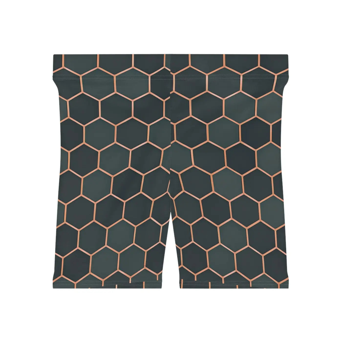 Premium Womens Biker Shorts - Hexagon Pattern Active - DipaliZ