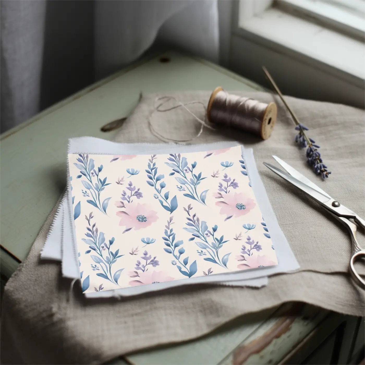 Floral Print Fabric - Combed Cotton Prima for Crafts - DipaliZ