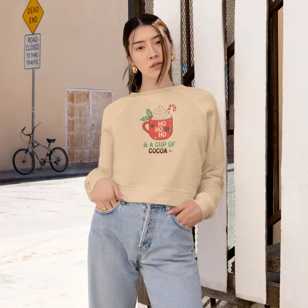 Cropped Fleece Pullover - Holiday Vibes Winter Essential - DipaliZ