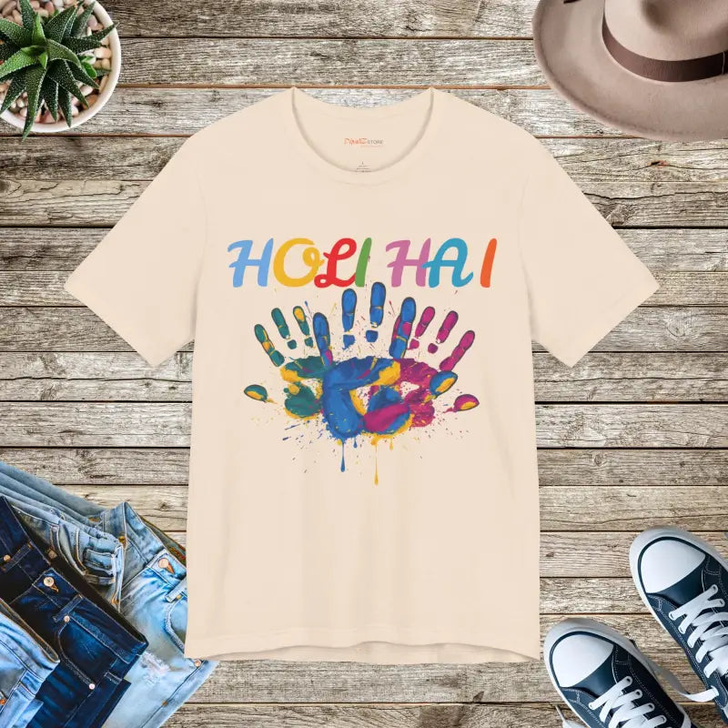 Holi Hai Jersey Short Sleeve Tee - Festival of Colors - DipaliZ