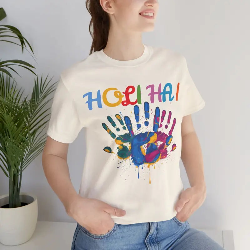 Holi Hai Jersey Short Sleeve Tee - Festival of Colors - DipaliZ