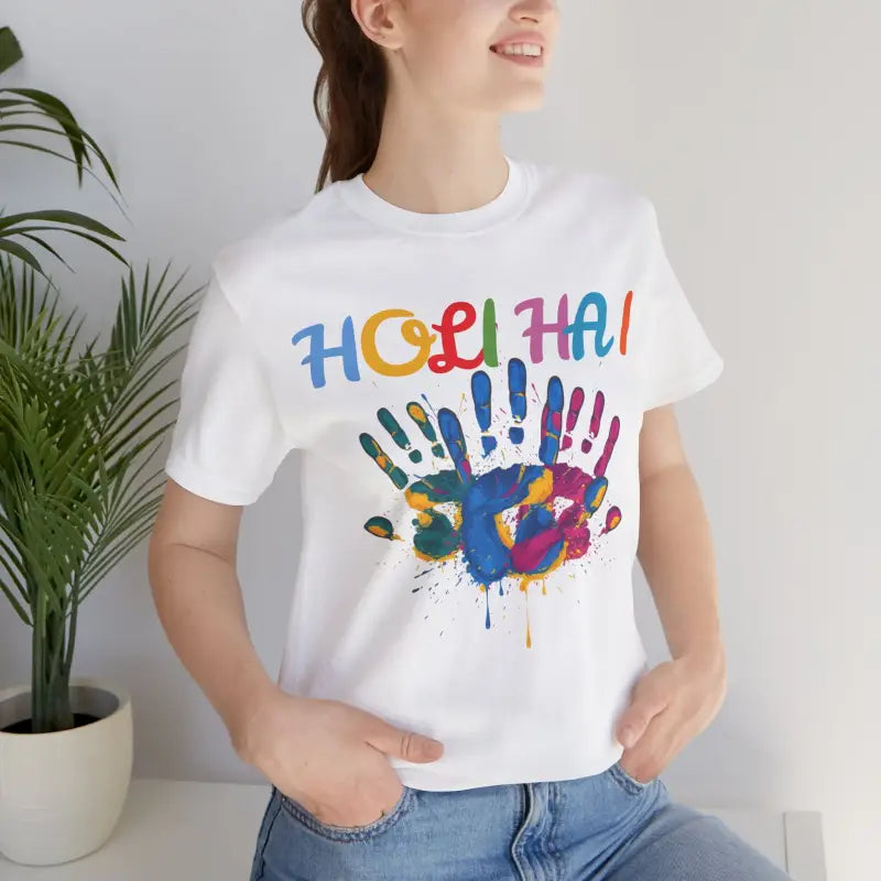 Holi Hai Jersey Short Sleeve Tee - Festival of Colors - DipaliZ