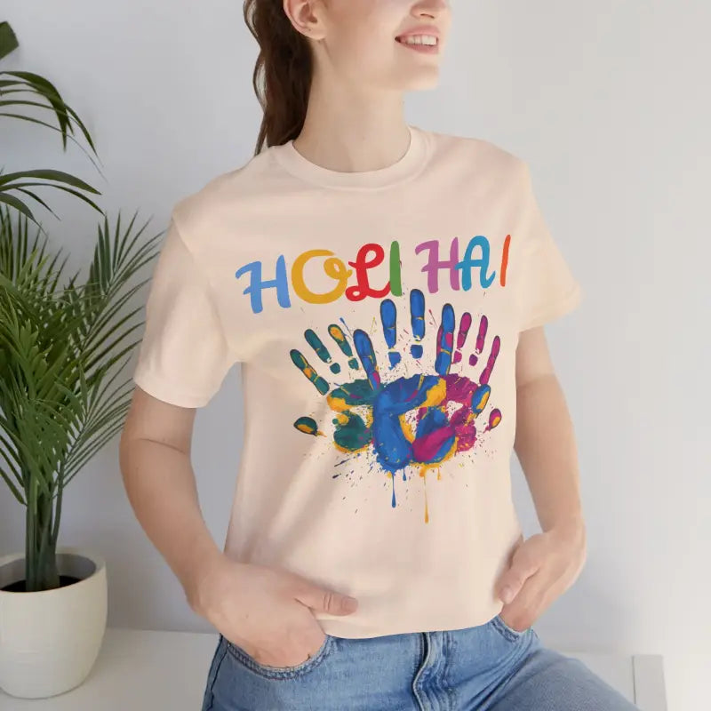 Holi Hai Jersey Short Sleeve Tee - Festival of Colors - DipaliZ