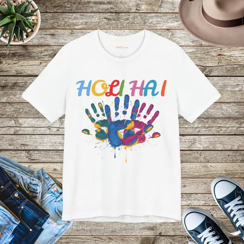 Holi Hai Jersey Short Sleeve Tee - Festival of Colors - DipaliZ