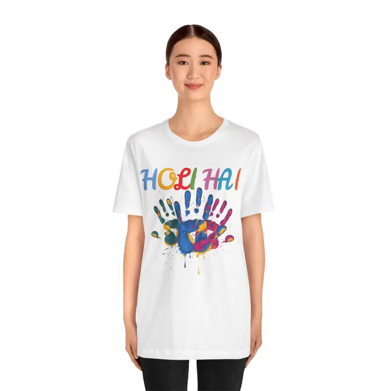 Holi Hai Jersey Short Sleeve Tee - Festival of Colors - DipaliZ
