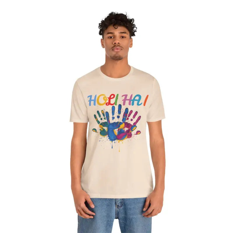 Holi Hai Jersey Short Sleeve Tee - Festival of Colors - DipaliZ