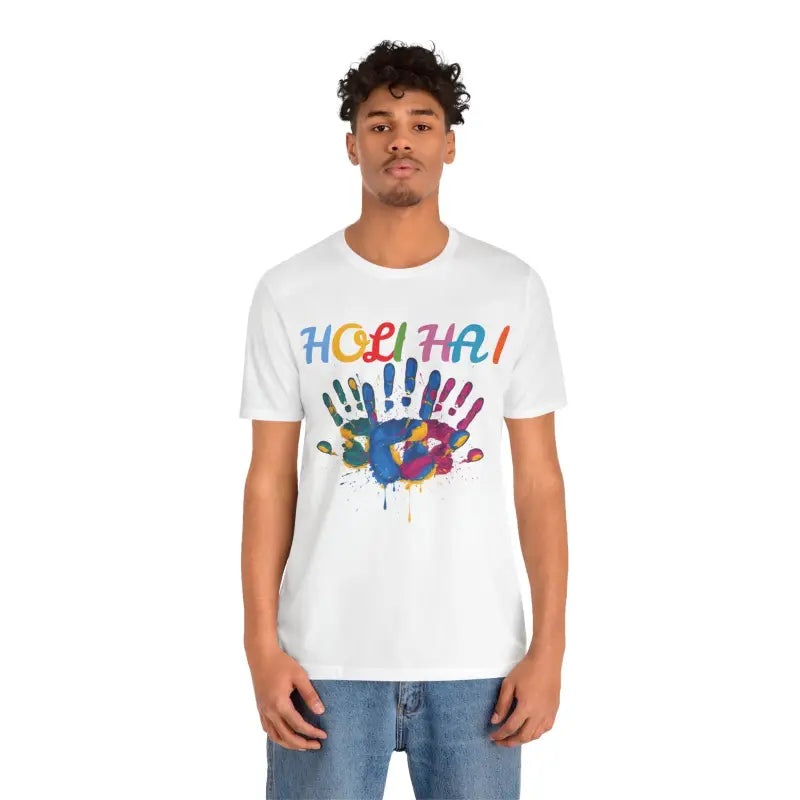 Holi Hai Jersey Short Sleeve Tee - Festival of Colors - DipaliZ