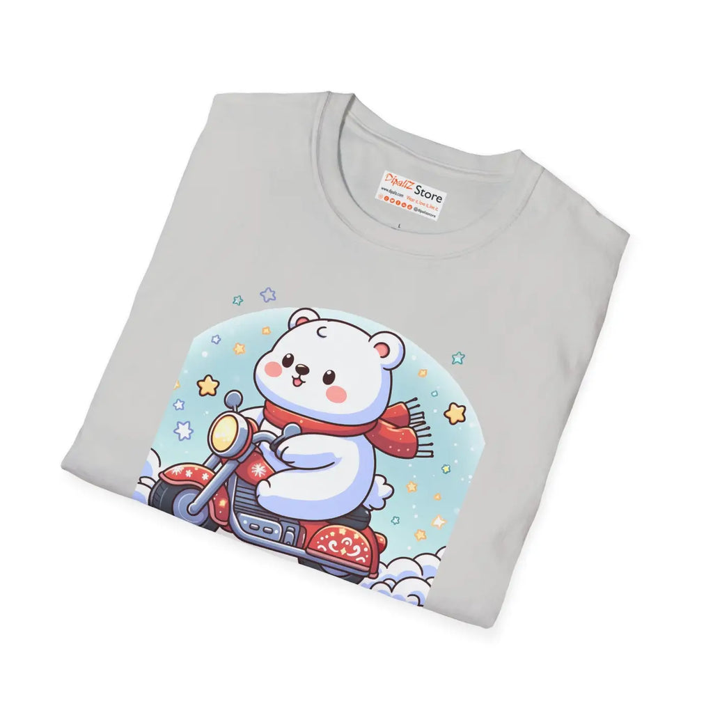 Holiday Hustle Polar Bear Scooter Tee - Festive Unisex - DipaliZ