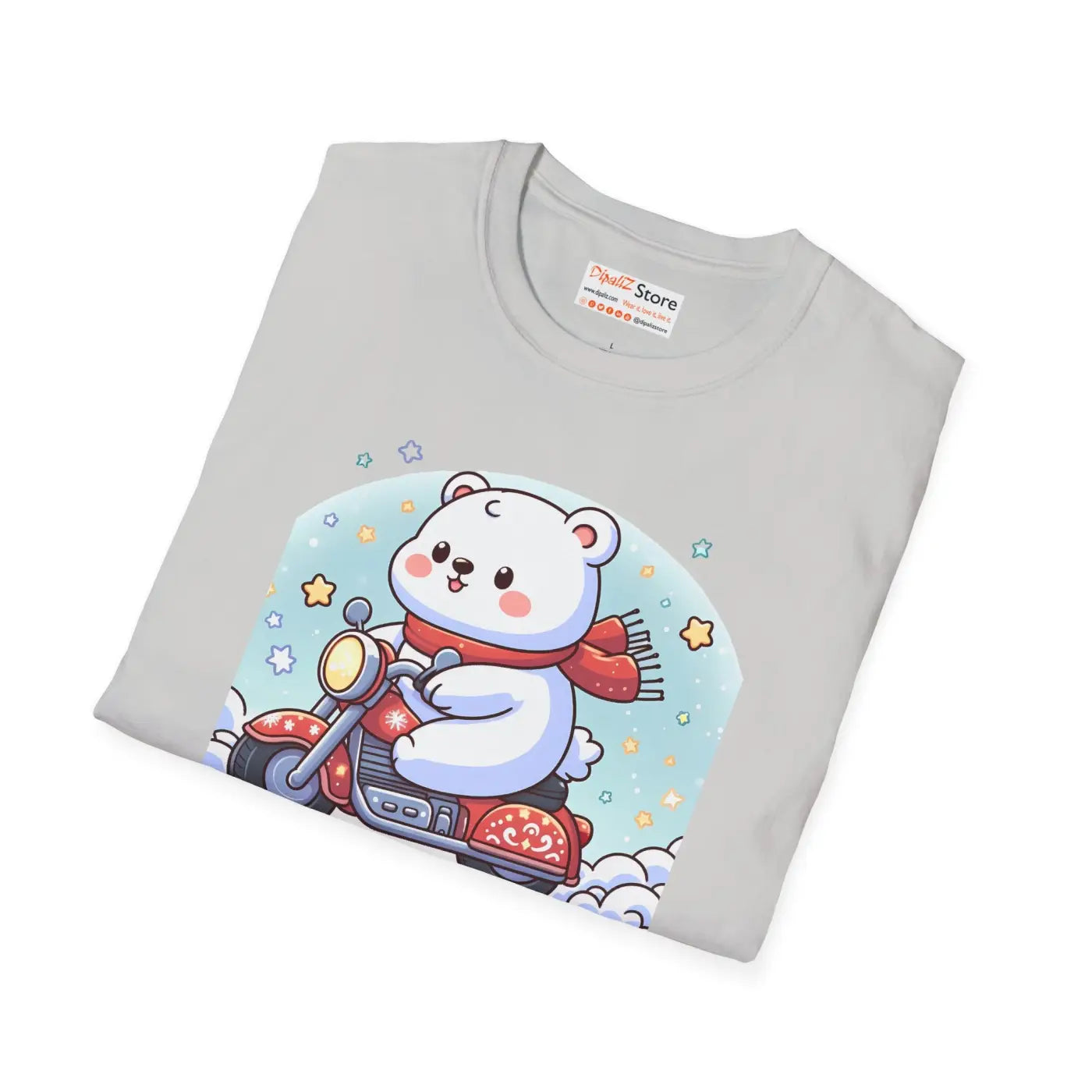 Holiday Hustle Polar Bear Scooter Tee - Festive Unisex - DipaliZ