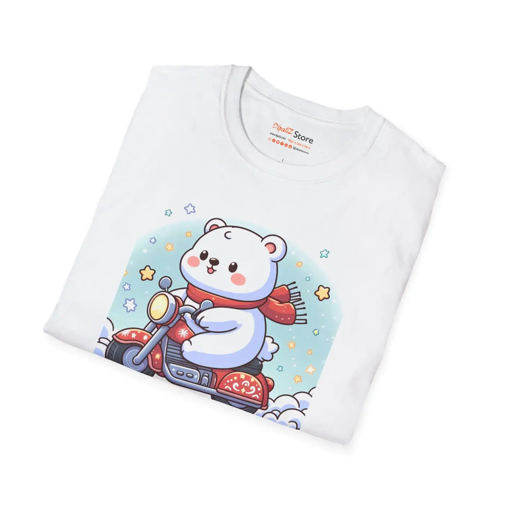 Holiday Hustle Polar Bear Scooter Tee - Festive Unisex - DipaliZ