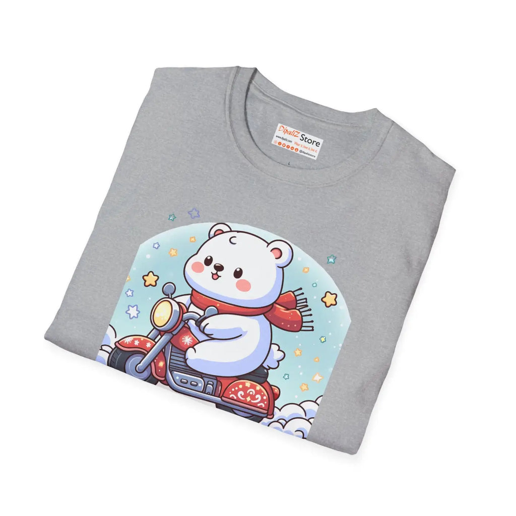 Holiday Hustle Polar Bear Scooter Tee - Festive Unisex - DipaliZ