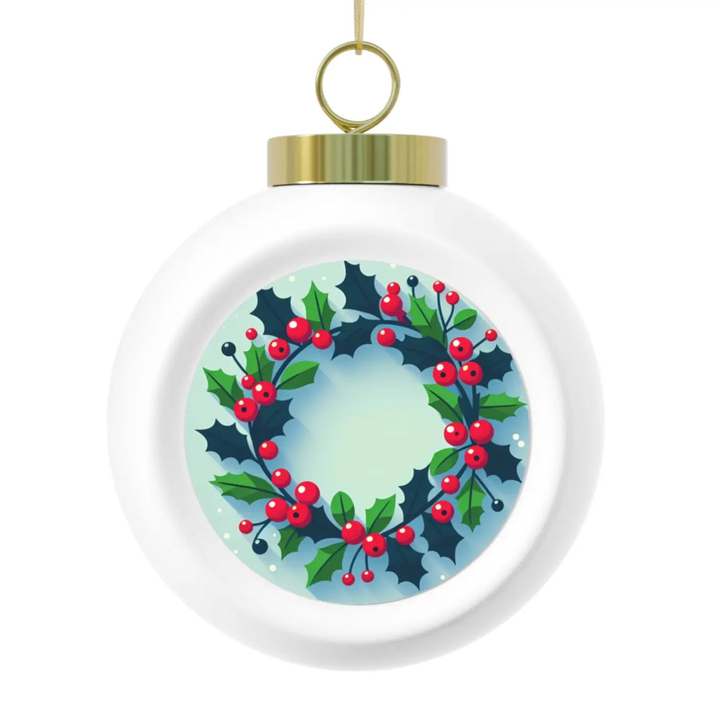 Exquisite Christmas Ball - Festive Wonderland Holly Leaves - DipaliZ