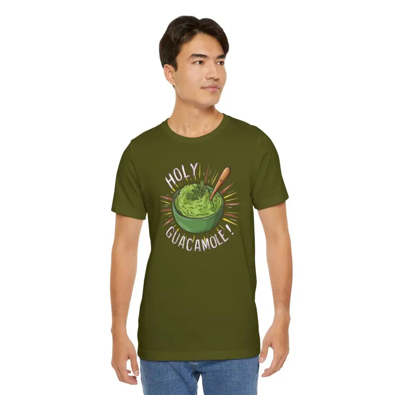 Bold Holy Guacamole Tee - Cozy Avocado Print Comfort - DipaliZ