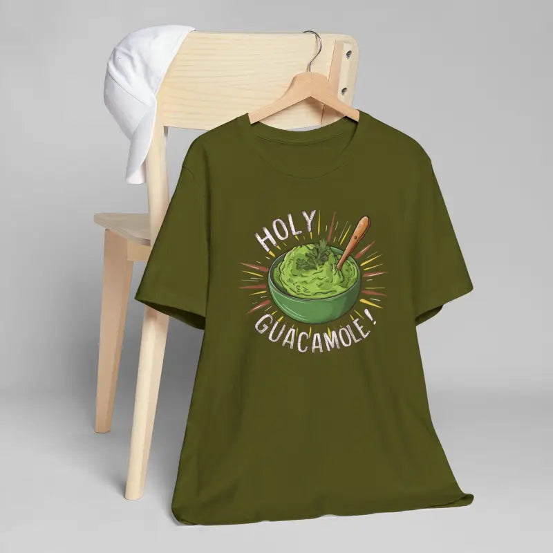 Bold Holy Guacamole Tee - Cozy Avocado Print Comfort - DipaliZ