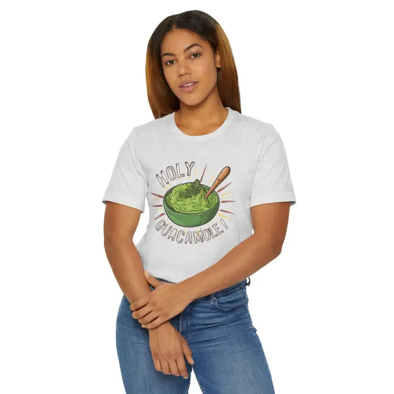 Bold Holy Guacamole Tee - Cozy Avocado Print Comfort - DipaliZ