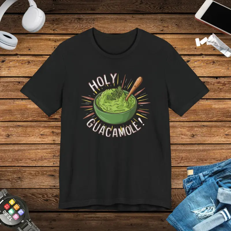 Bold Holy Guacamole Tee - Cozy Avocado Print Comfort - DipaliZ