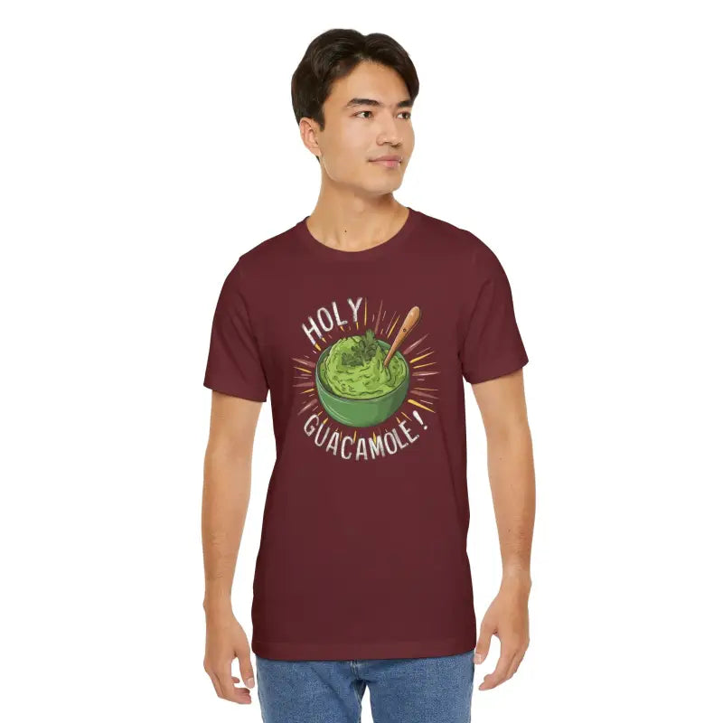 Bold Holy Guacamole Tee - Cozy Avocado Print Comfort - DipaliZ