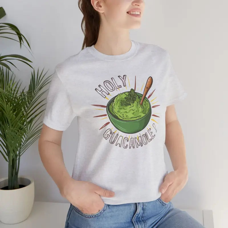 Bold Holy Guacamole Tee - Cozy Avocado Print Comfort - DipaliZ