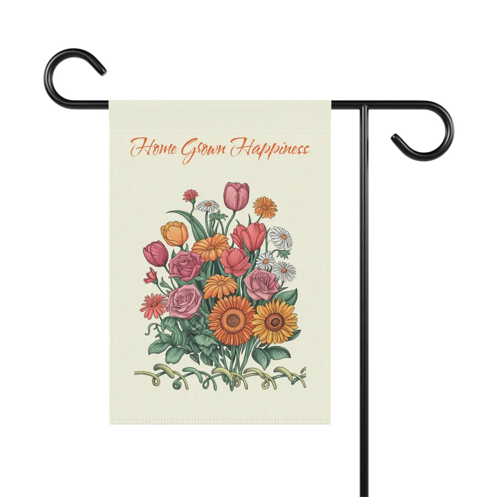 Vibrant Home Grown Happiness Banner - Garden Decor - DipaliZ