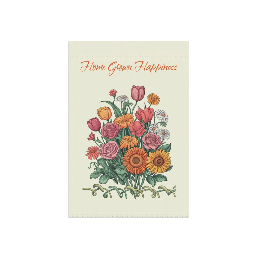 Vibrant Home Grown Happiness Banner - Garden Decor - DipaliZ