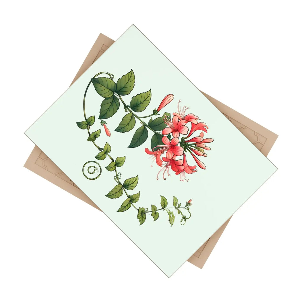 Honeysuckle Ceramic Photo Tile - Floral Home Decor - DipaliZ