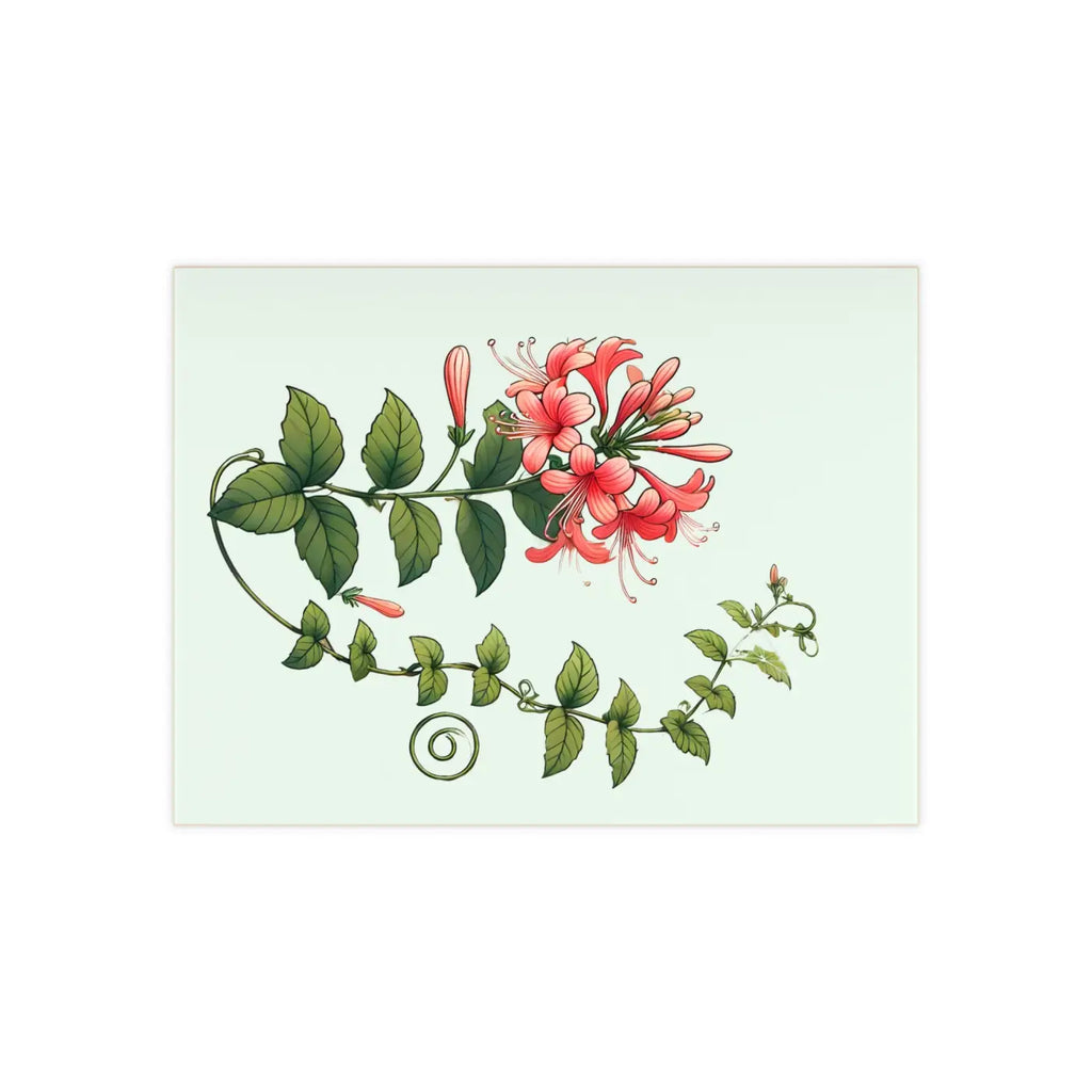 Honeysuckle Ceramic Photo Tile - Floral Home Decor - DipaliZ