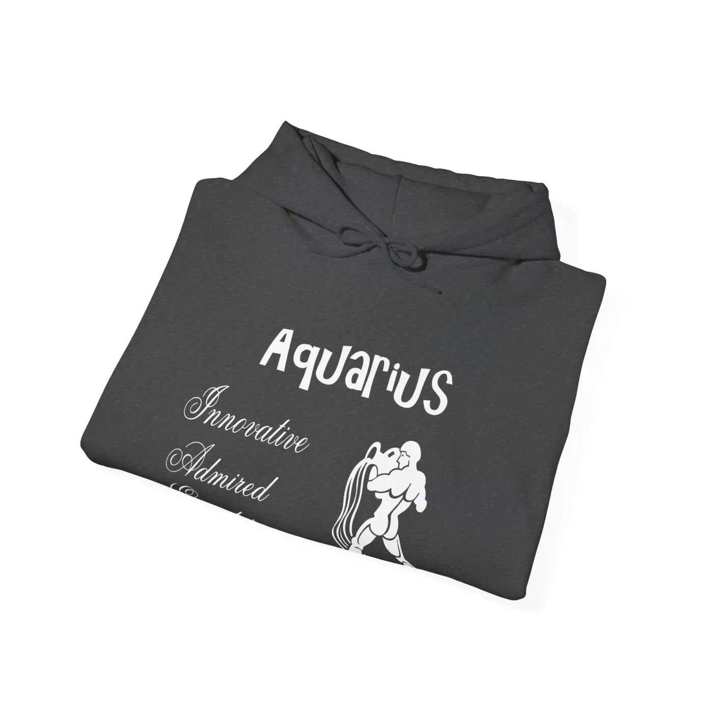 Aquarius Zodiac Sign Hooded Sweatshirt - Cozy Eco-Friendly - DipaliZ