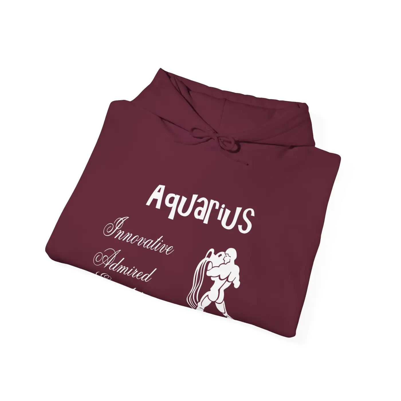 Aquarius Zodiac Sign Hooded Sweatshirt - Cozy Eco-Friendly - DipaliZ