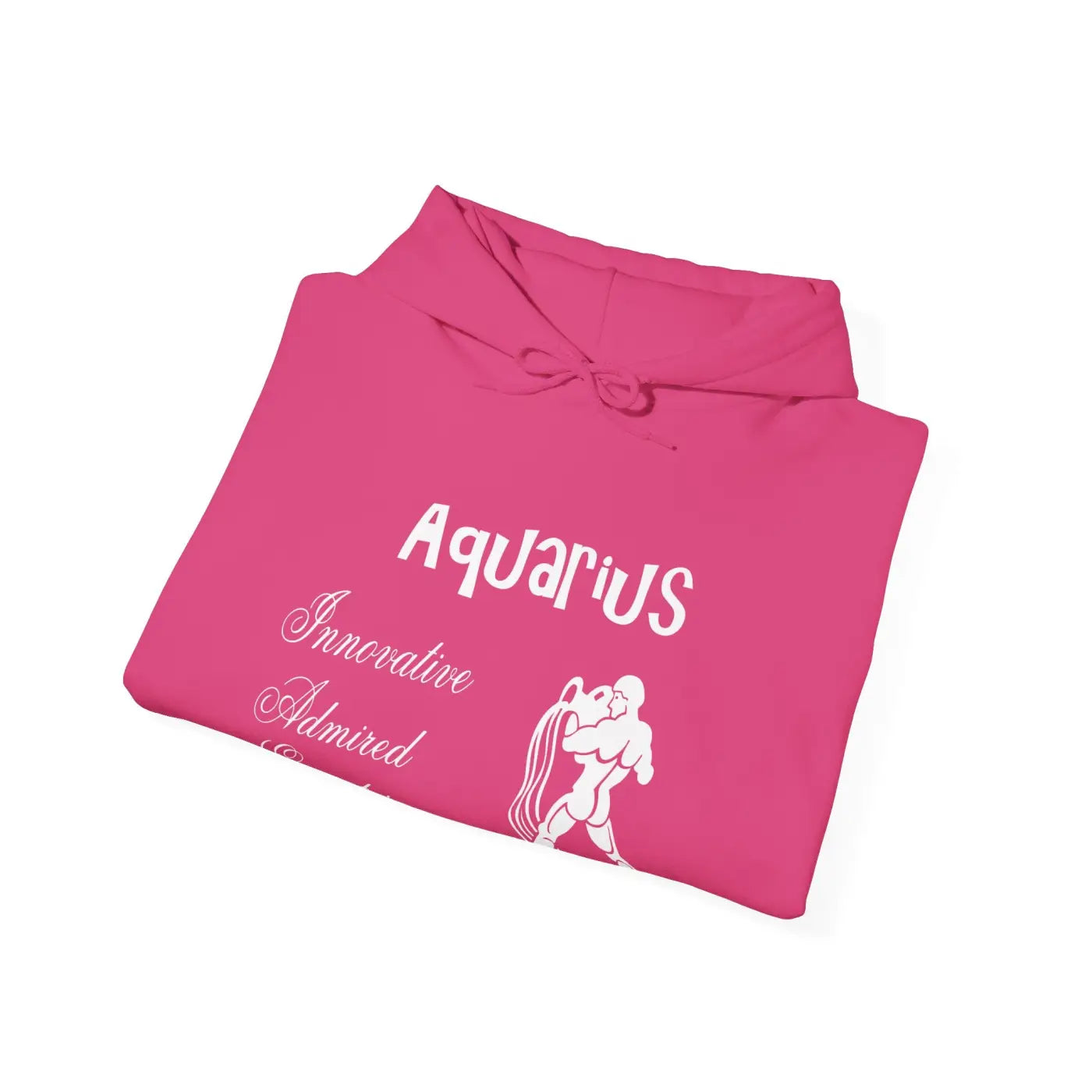 Aquarius Zodiac Sign Hooded Sweatshirt - Cozy Eco-Friendly - DipaliZ