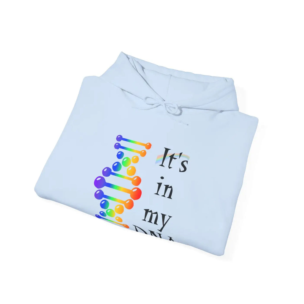 Gay Pride Hooded Sweatshirt - Rainbow in My DNA - DipaliZ
