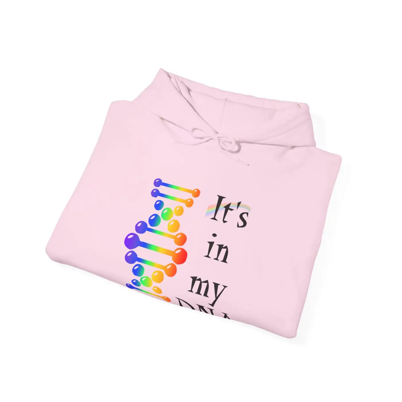 Gay Pride Hooded Sweatshirt - Rainbow in My DNA - DipaliZ