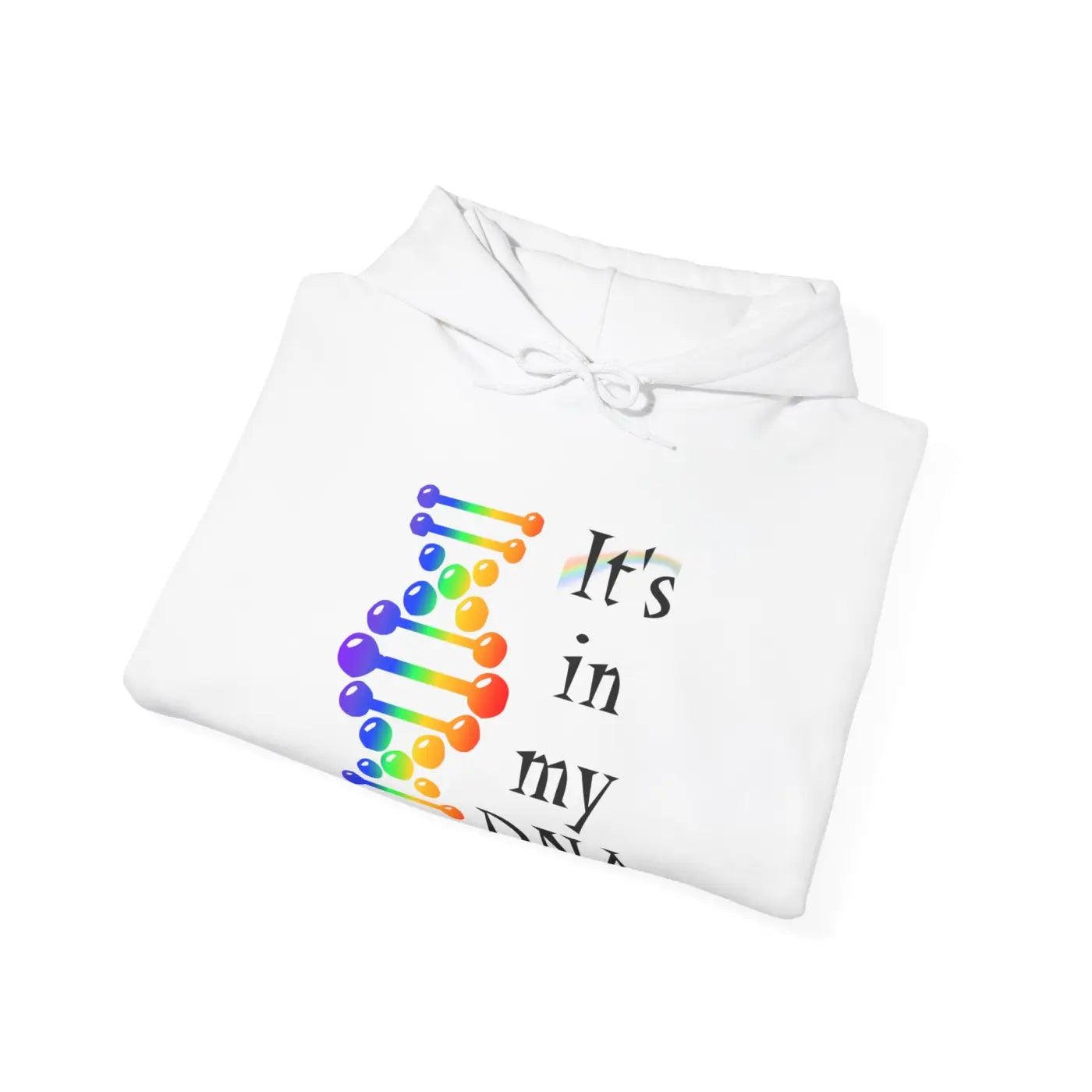 Gay Pride Hooded Sweatshirt - Rainbow in My DNA - DipaliZ
