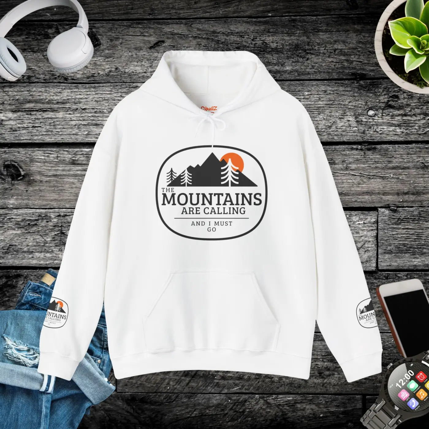 Mountains Are Calling Hooded Sweatshirt - Travel Comfort - DipaliZ