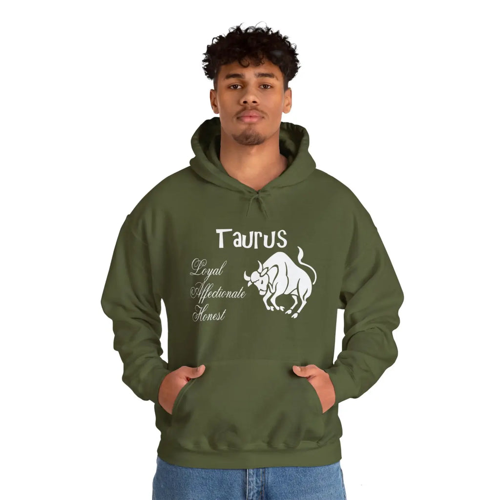Taurus Sign Hooded Sweatshirt - Celestial Comfort - DipaliZ