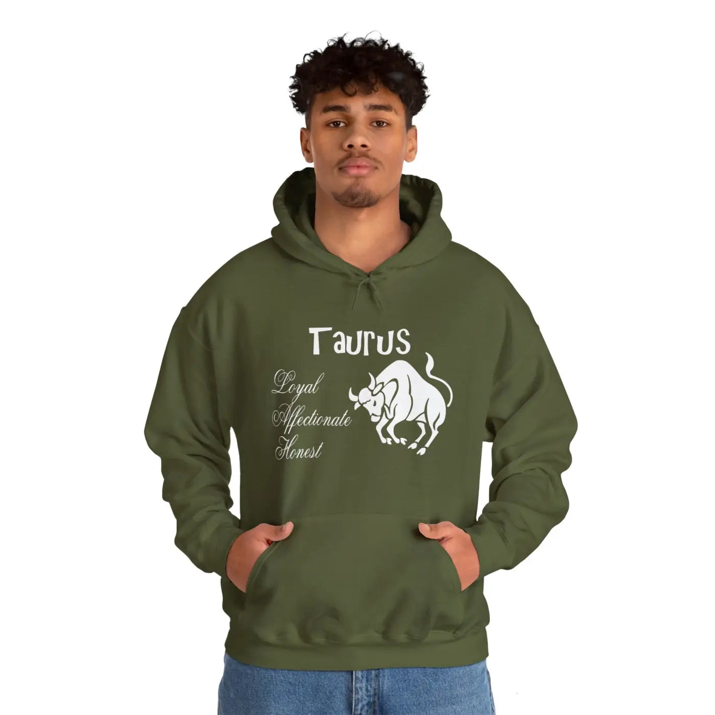 Taurus Sign Hooded Sweatshirt - Celestial Comfort - DipaliZ