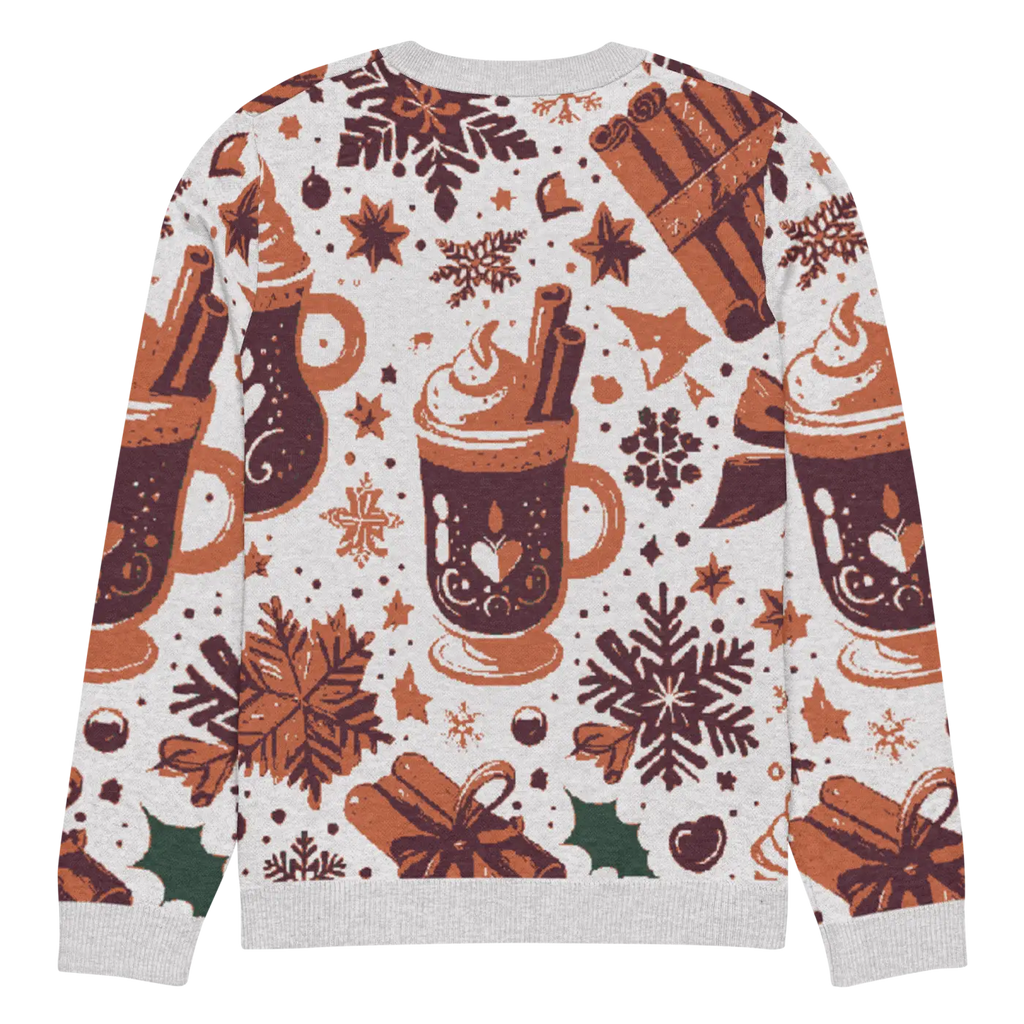 Knitted Crew Neck Sweater - Hot Cocoa Vibes - DipaliZ