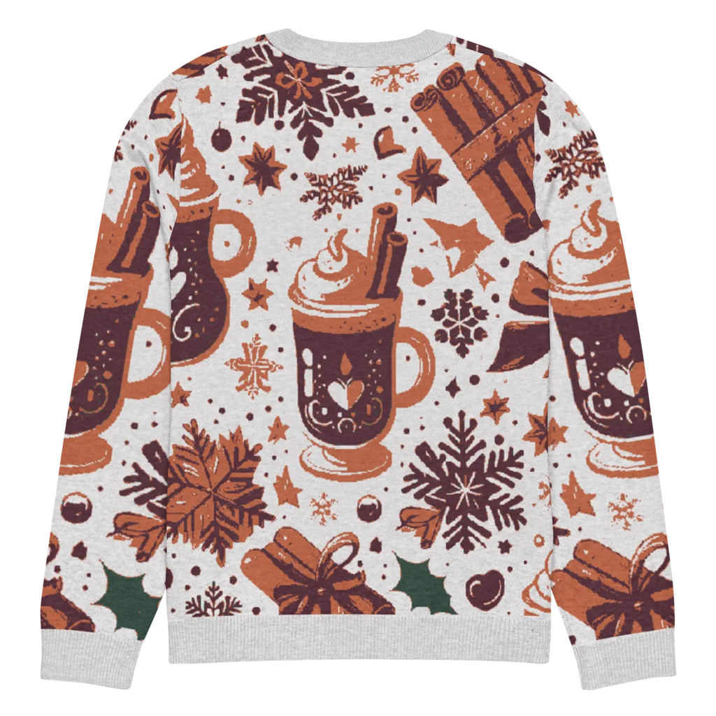 Knitted Crew Neck Sweater - Hot Cocoa Vibes - DipaliZ