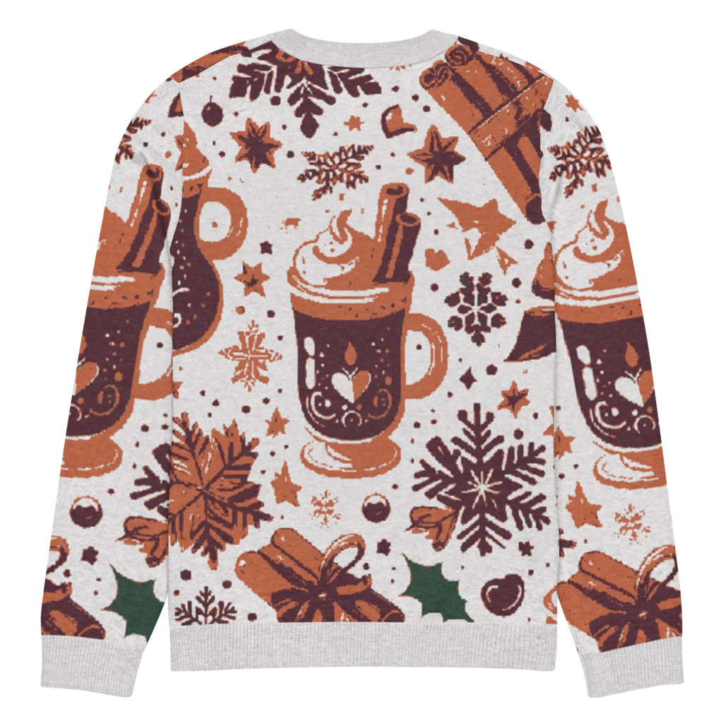 Knitted Crew Neck Sweater - Hot Cocoa Vibes - DipaliZ
