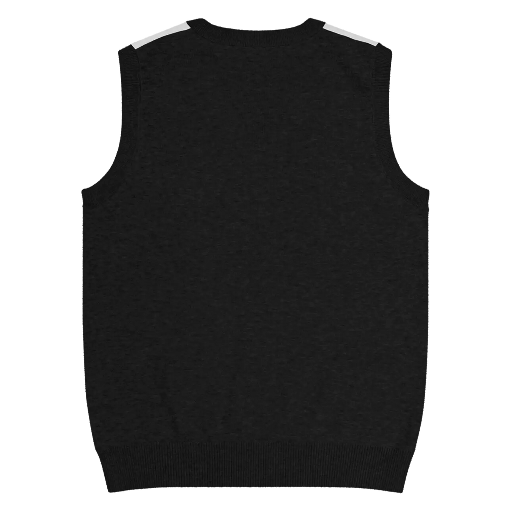 Houndstooth Check Knit V-Neck Vest - Timeless Style - DipaliZ