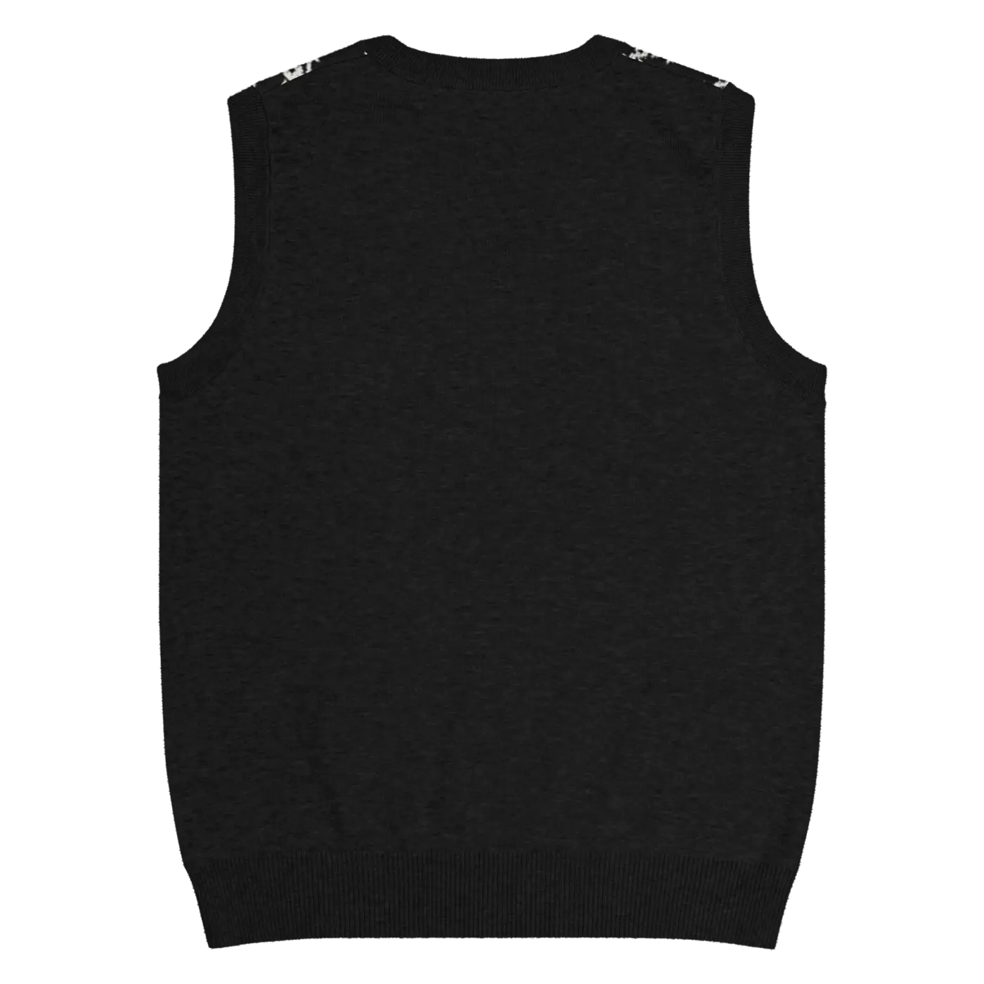 Houndstooth Check Knit V-Neck Vest - Timeless Style - DipaliZ