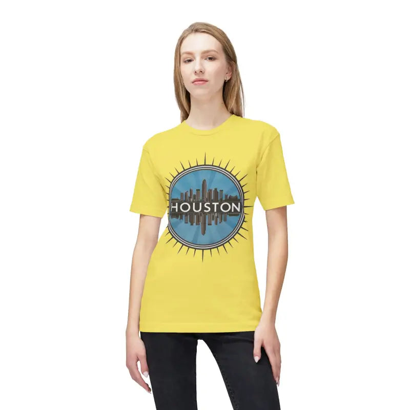 Houston City Skyline T-Shirt - Bold H-Town Design - DipaliZ