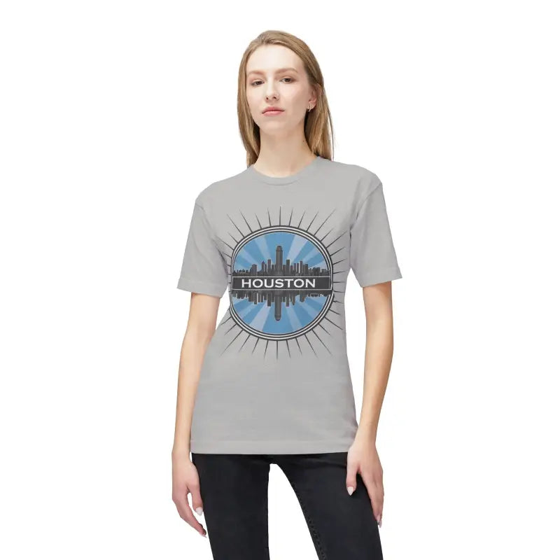 Stylish Houston Skyline T-Shirt - Premium Quality Cotton - DipaliZ