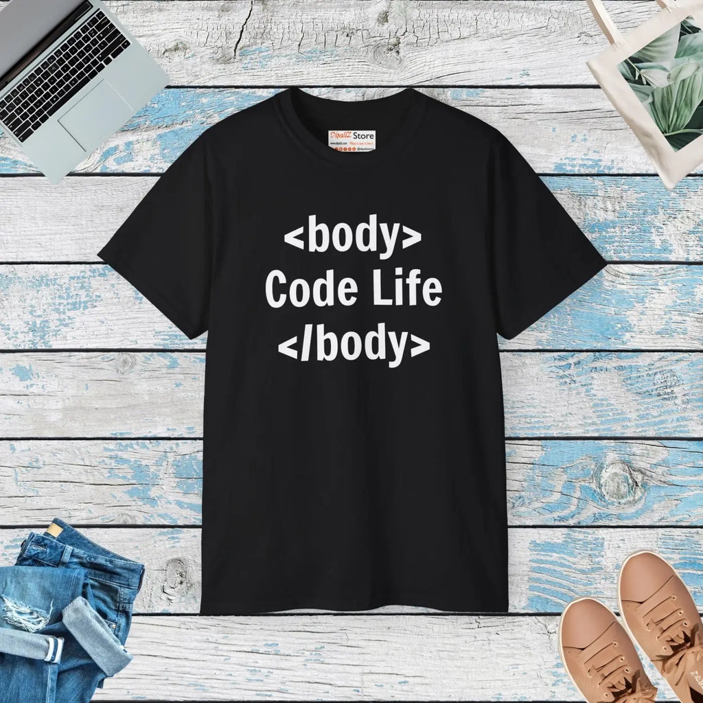 Code Life Ultra Cotton Tee - Premium Comfort Style - DipaliZ