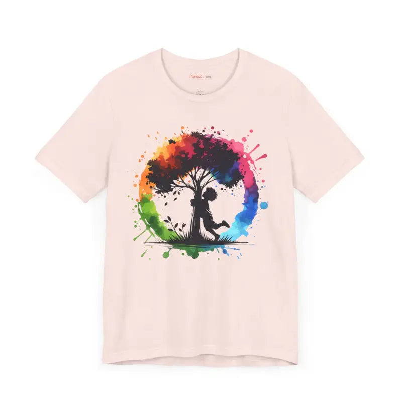 Boy Hugging Tree Tee - Nature Lover Design - DipaliZ