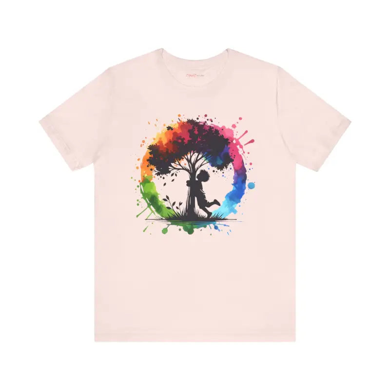 Boy Hugging Tree Tee - Nature Lover Design - DipaliZ