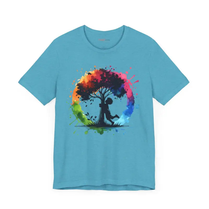 Boy Hugging Tree Tee - Nature Lover Design - DipaliZ