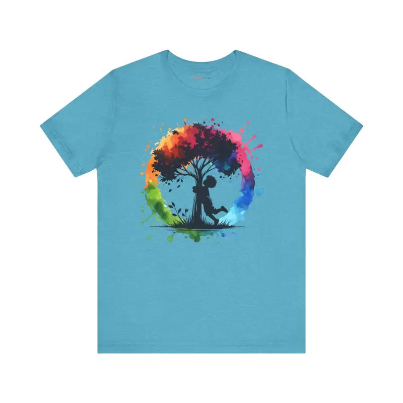 Boy Hugging Tree Tee - Nature Lover Design - DipaliZ