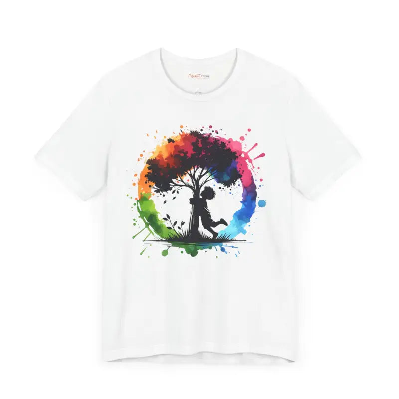 Boy Hugging Tree Tee - Nature Lover Design - DipaliZ