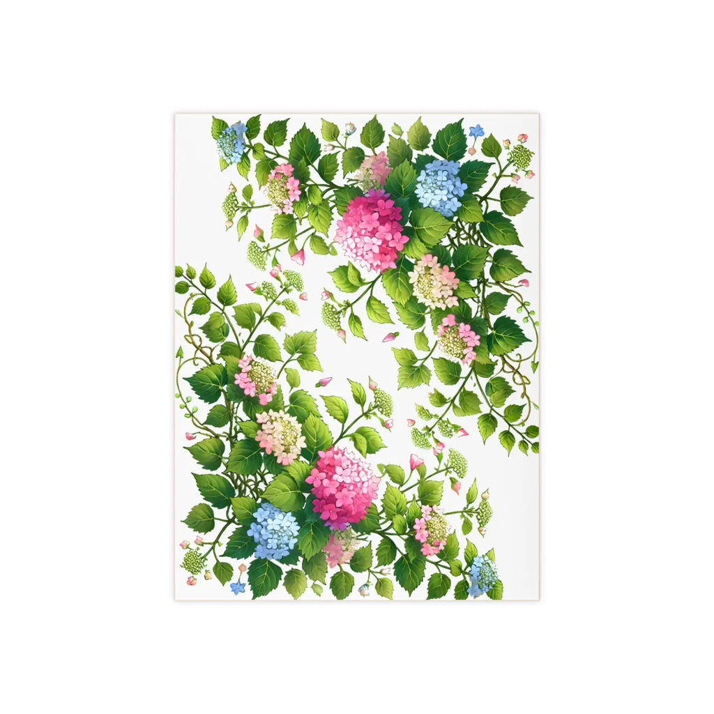 Ceramic Photo Tile - Hydrangea Vine Blue Matte Finish - DipaliZ